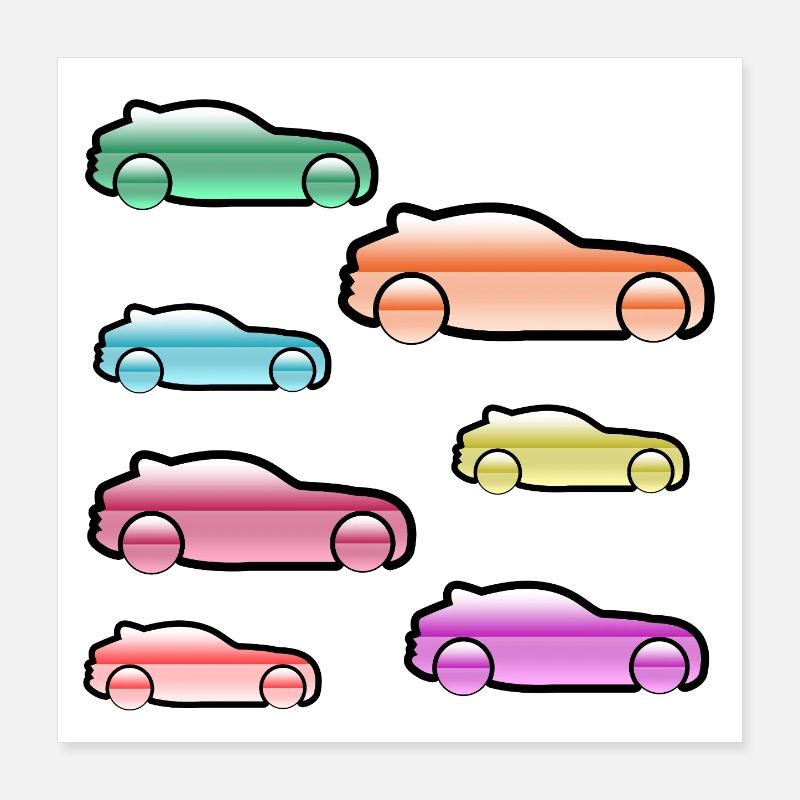 Automobiles Poster 40 x 40 cm