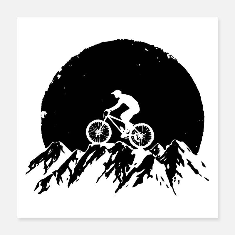 Mountainbike Poster 40x40 cm