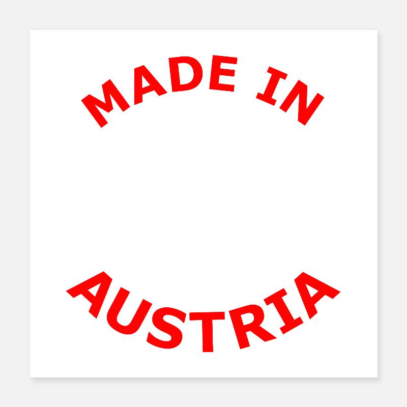 Made in Austria Eagle Logo Silhouette Poster 16" x 16" (40x40 cm)