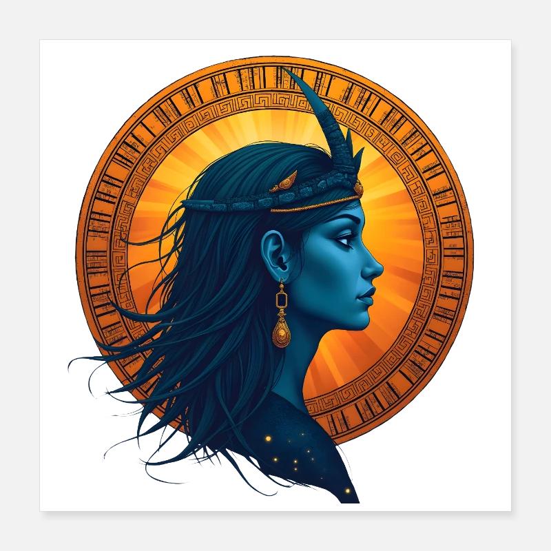 Ishtar s’éveille – Divin sumérienne Poster 40 x 40 cm