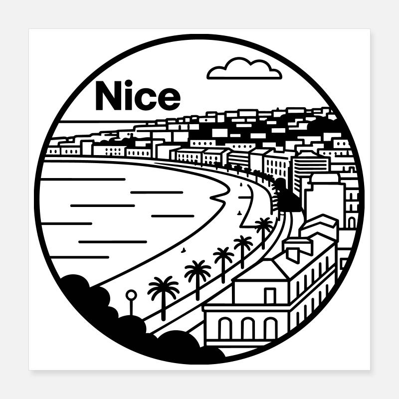 Nice France Poster 16" x 16" (40x40 cm)