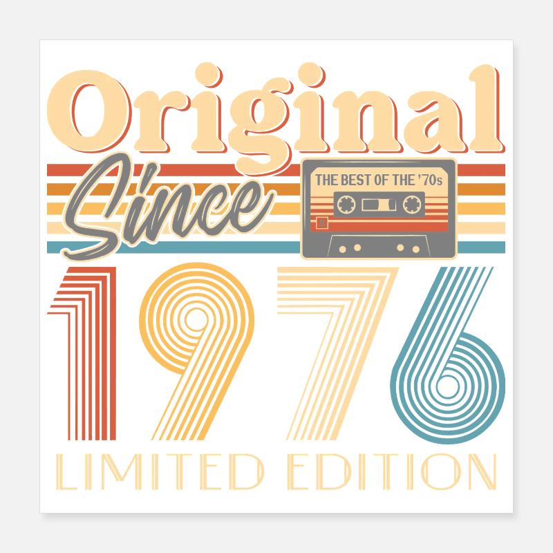 50e anniversaire, 50 ans Poster 40 x 40 cm