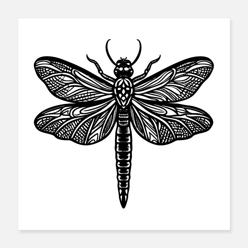 Libellule Poster 40 x 40 cm