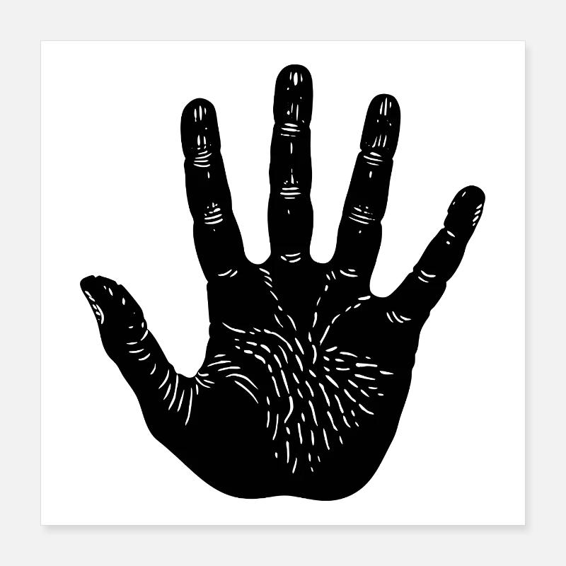 Handabdruck Poster 40x40 cm