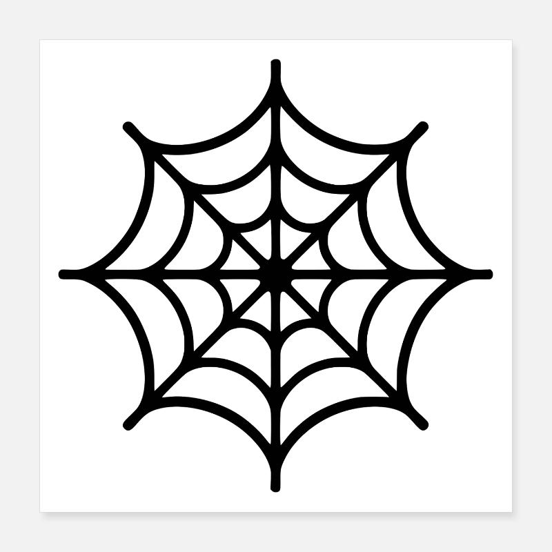 Spinnennetz Spinne Poster 40x40 cm