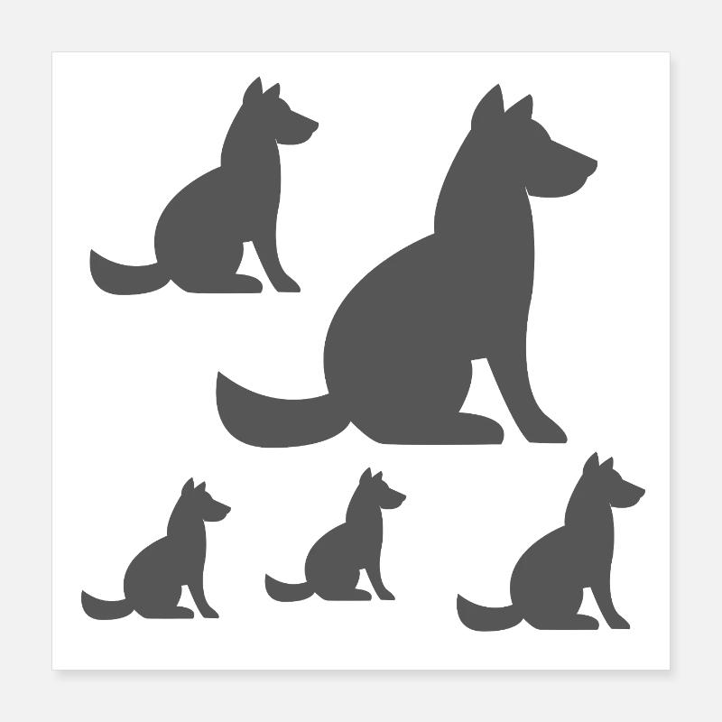 canine Poster 40 x 40 cm