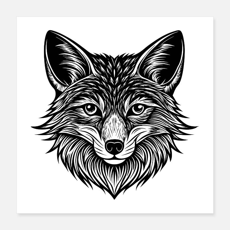 Fox face Poster 16" x 16" (40x40 cm)