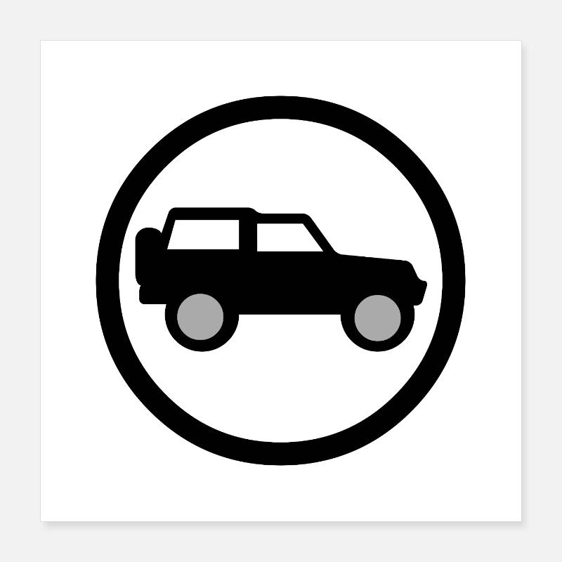 Voiture Poster 40 x 40 cm