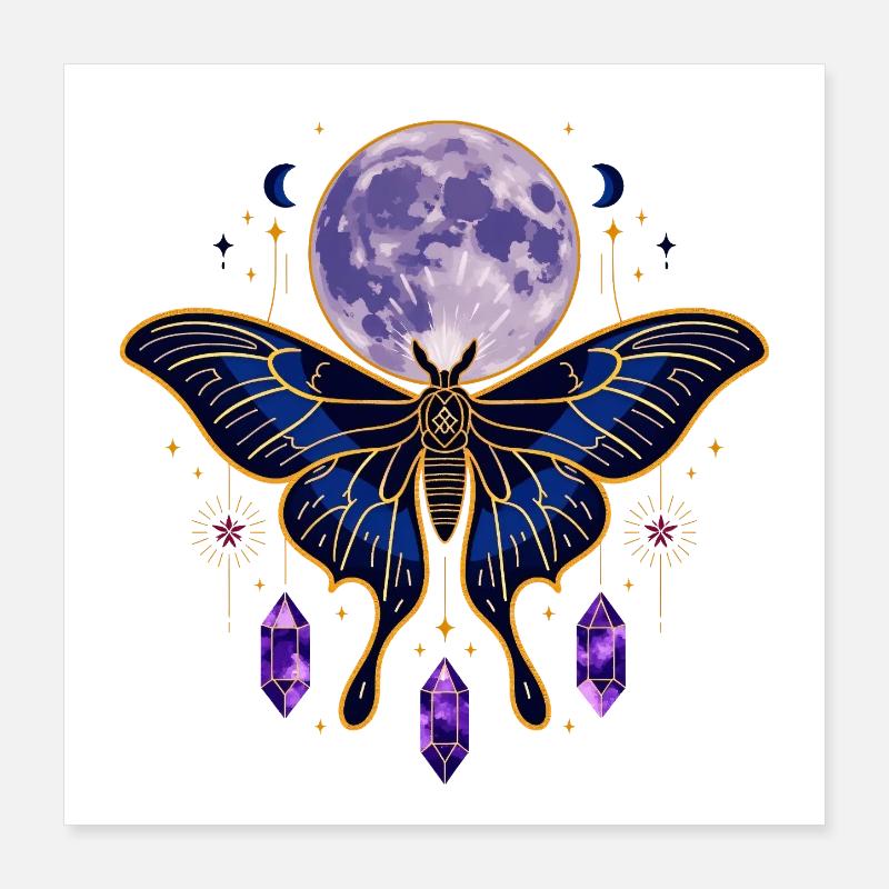 Mystical Celestial Tarot Card Aesthetic Poster 40x40 cm