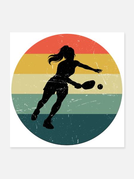 Conception d’un éventail de pickleball pour les fans de joueurs de pickleball - Poster 40 x 40 cm - blanc - Devant