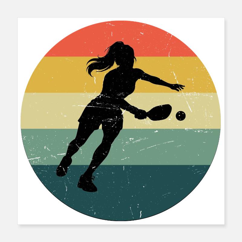 Conception d’un éventail de pickleball pour les fans de joueurs de pickleball Poster 40 x 40 cm