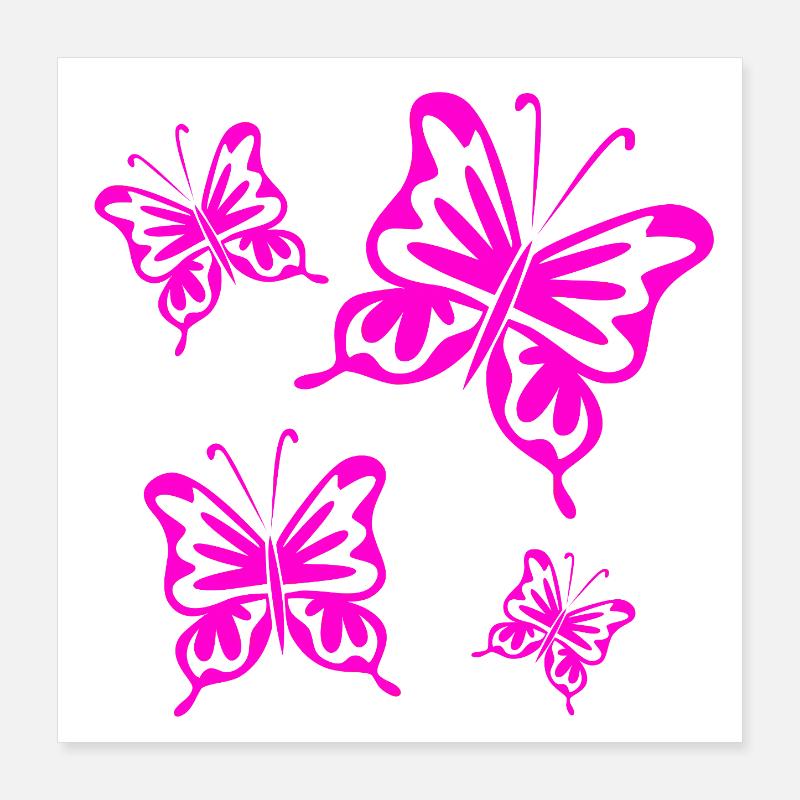 Schmetterlinge Poster 40x40 cm