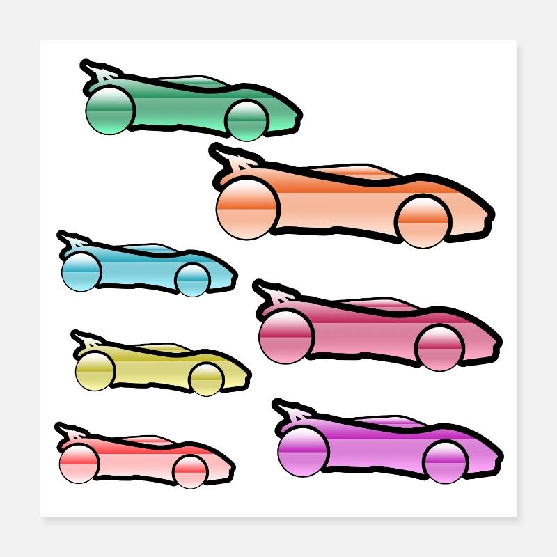 Automobiles Poster 40 x 40 cm