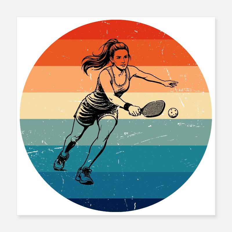 Conception de matchs de pickleball pour les fans de coachs de pickleball Poster 40 x 40 cm