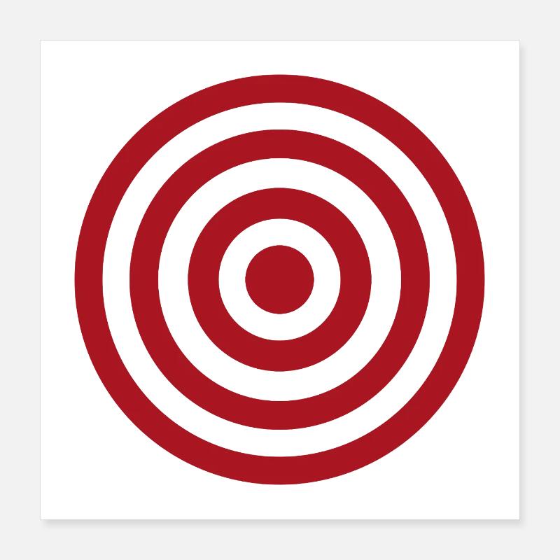 Bullseye Target Poster 16" x 16" (40x40 cm)