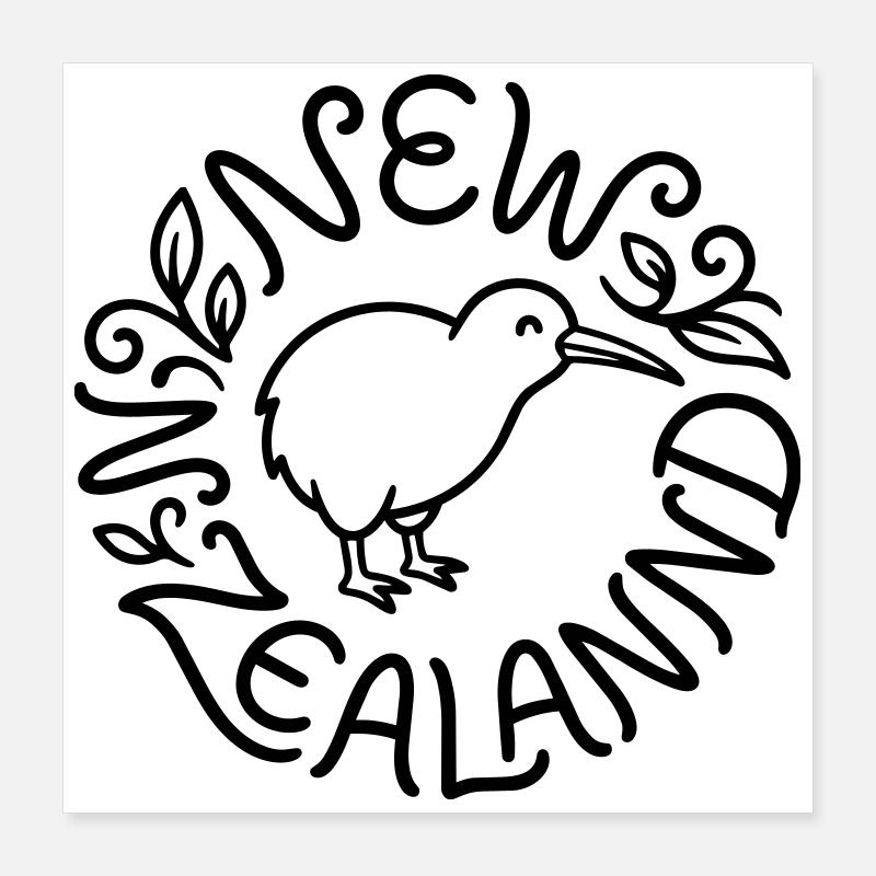 Nouvelle-Zélande Poster 40 x 40 cm