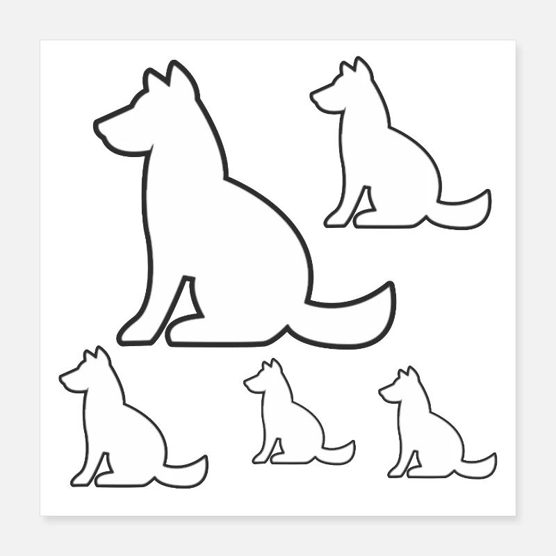 canine Poster 40 x 40 cm