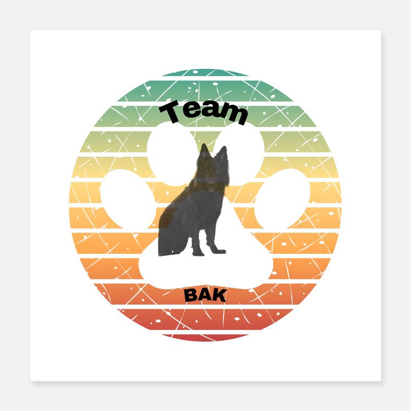 Team Bak Poster 40x40 cm