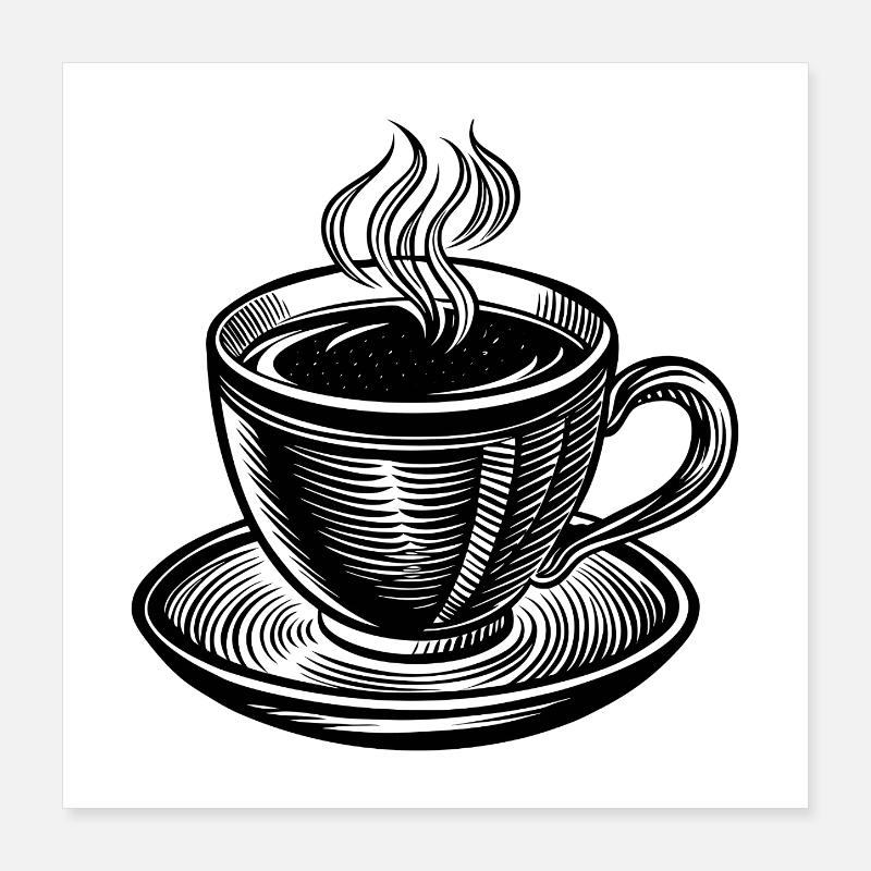 Kaffeetasse Poster 40x40 cm