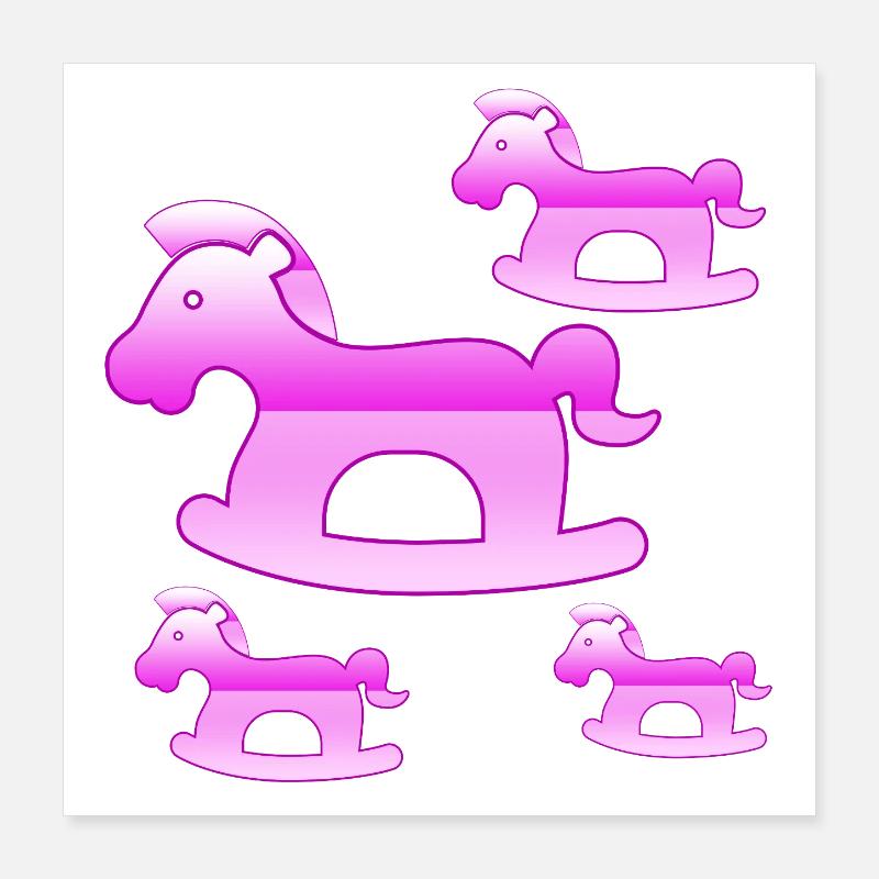 Chevaux Poster 40 x 40 cm