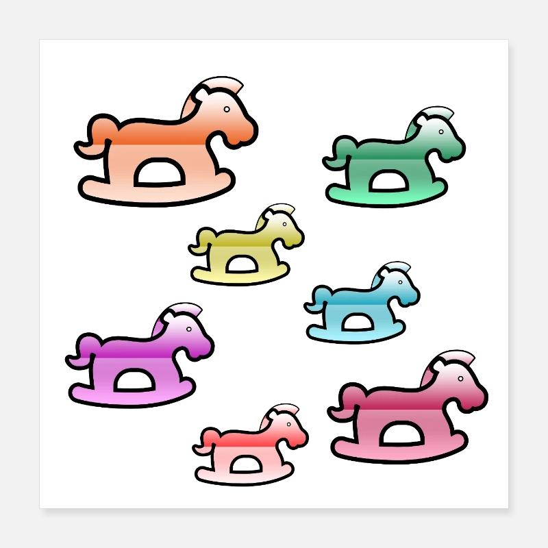 horses Poster 16" x 16" (40x40 cm)