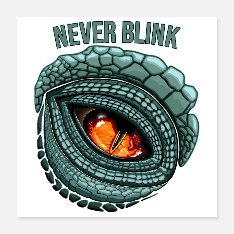 Primal Predator Eye - NEVER BLINK Poster 16" x 16" (40x40 cm)