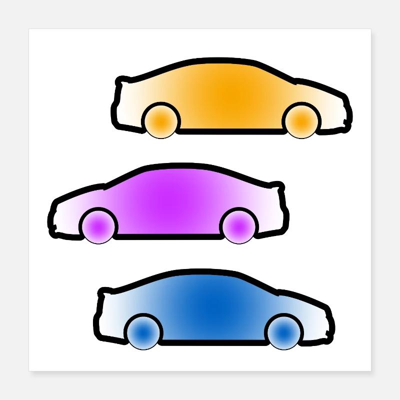 Automobiles Poster 40 x 40 cm