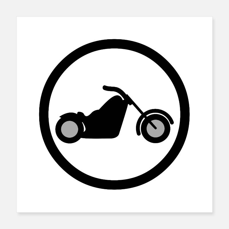 motocyclette Poster 40 x 40 cm