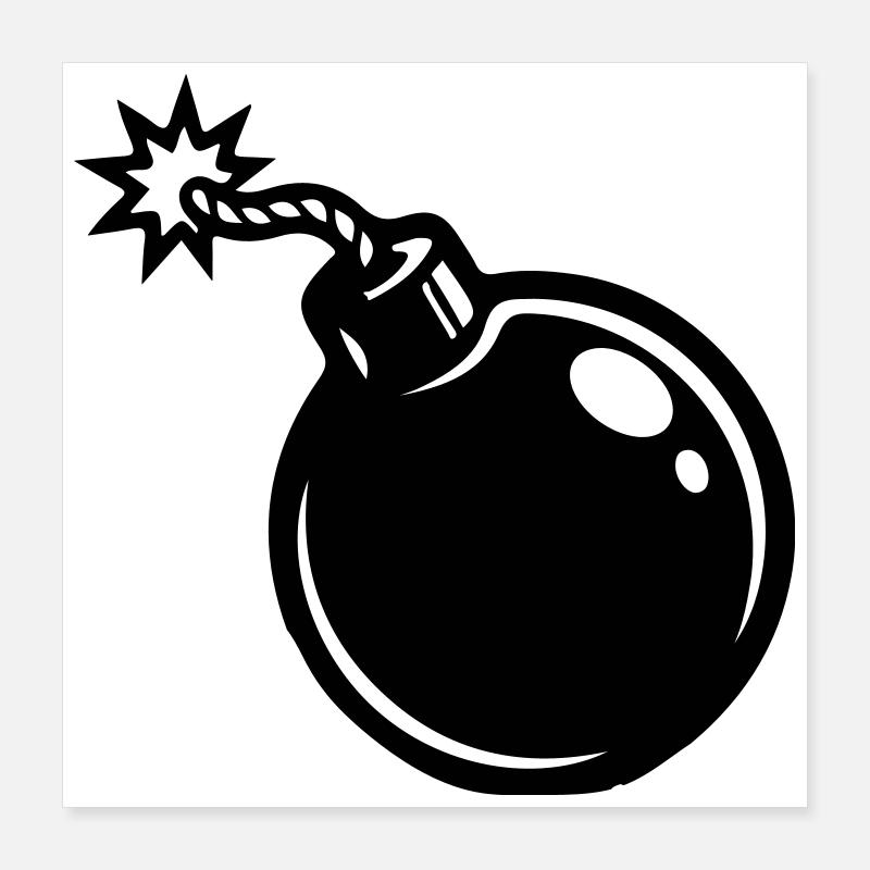 Bombe Symbol Poster 40x40 cm