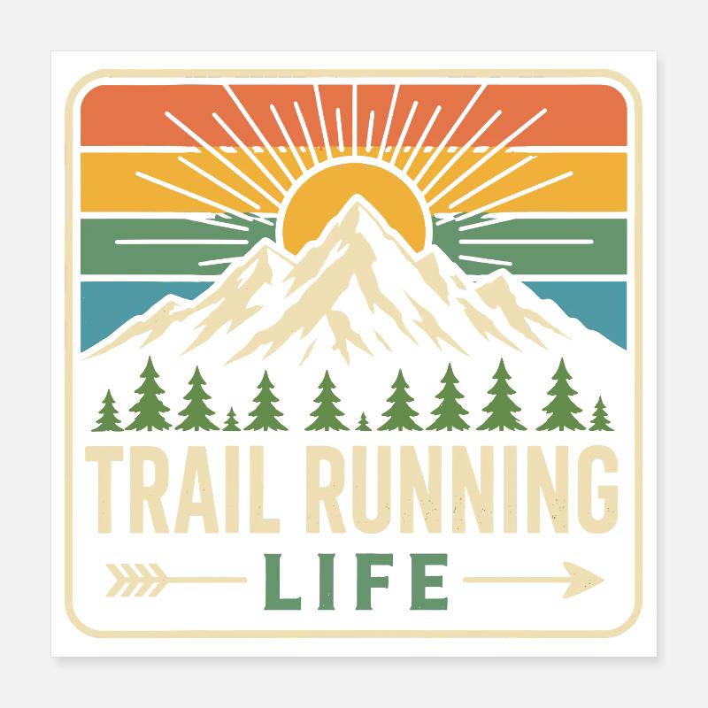 Trailrunning-Leben Poster 40x40 cm