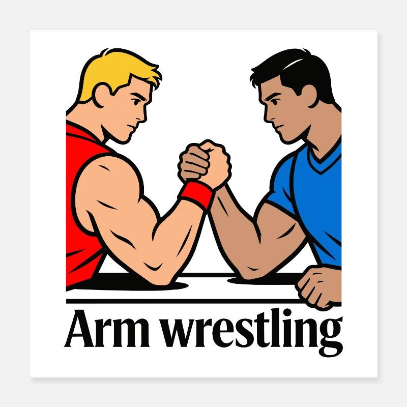 Armdrücken Poster 40x40 cm