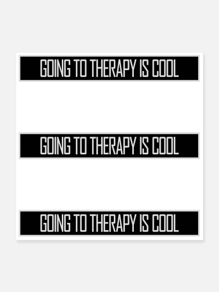 Going To Therapy Is Cool Lustig Psychisch Gesund - Poster 40x40 cm - Weiß - Vorne