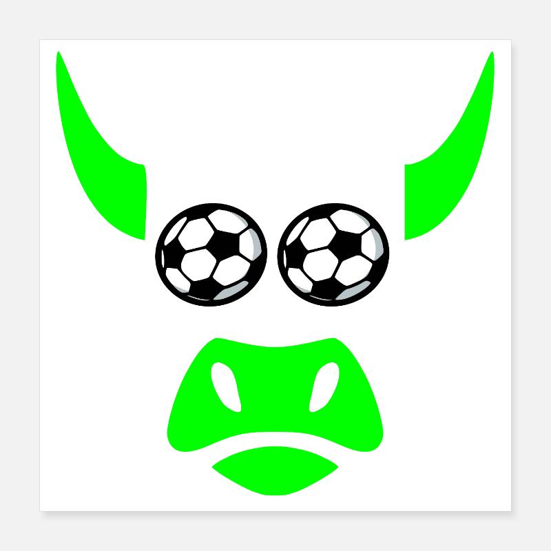 Fußball Grillfleisch Poster 40x40 cm