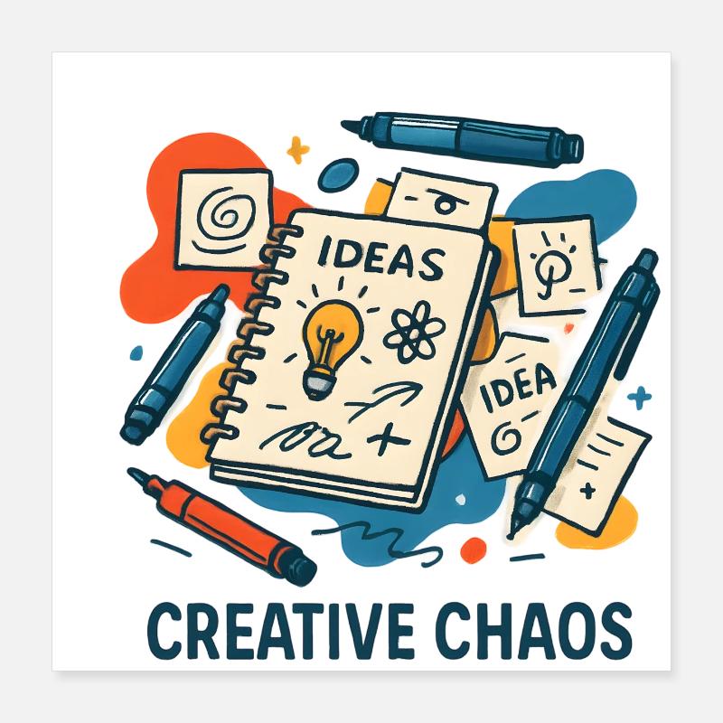 Creative Chaos Idea Book Poster 16" x 16" (40x40 cm)