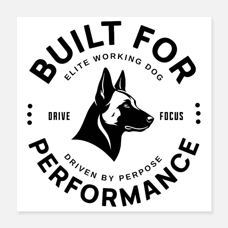 Malinois - Elite Working Dog Poster 40x40 cm
