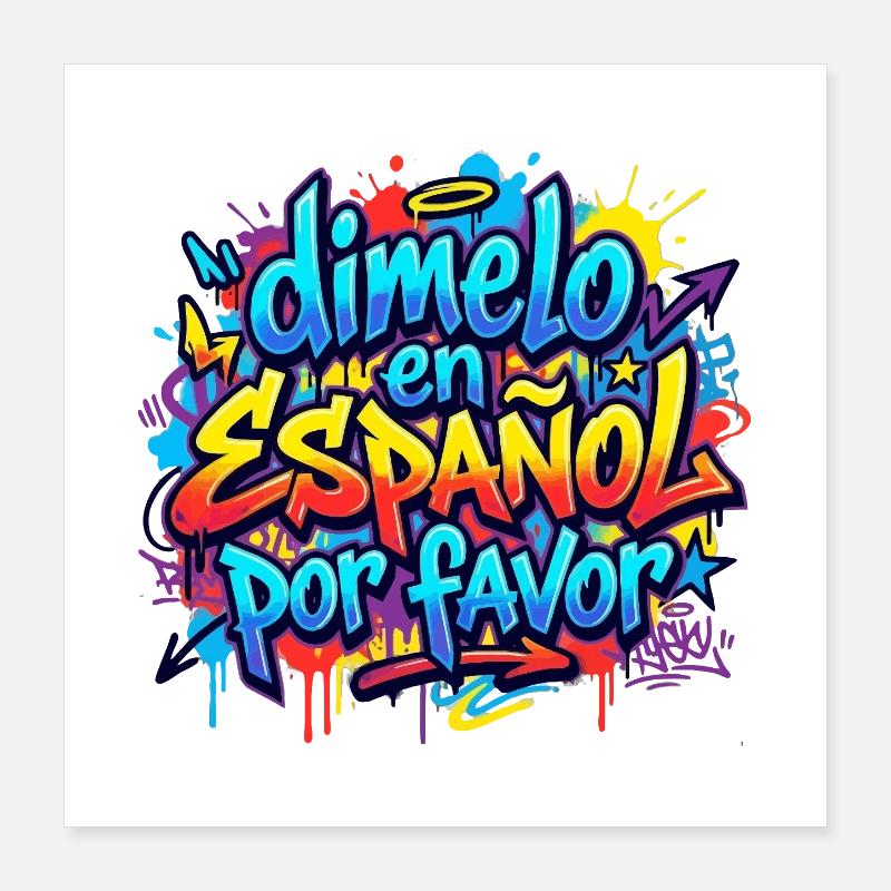 Espagnol Professeur d’espagnol Langue Poster 40 x 40 cm