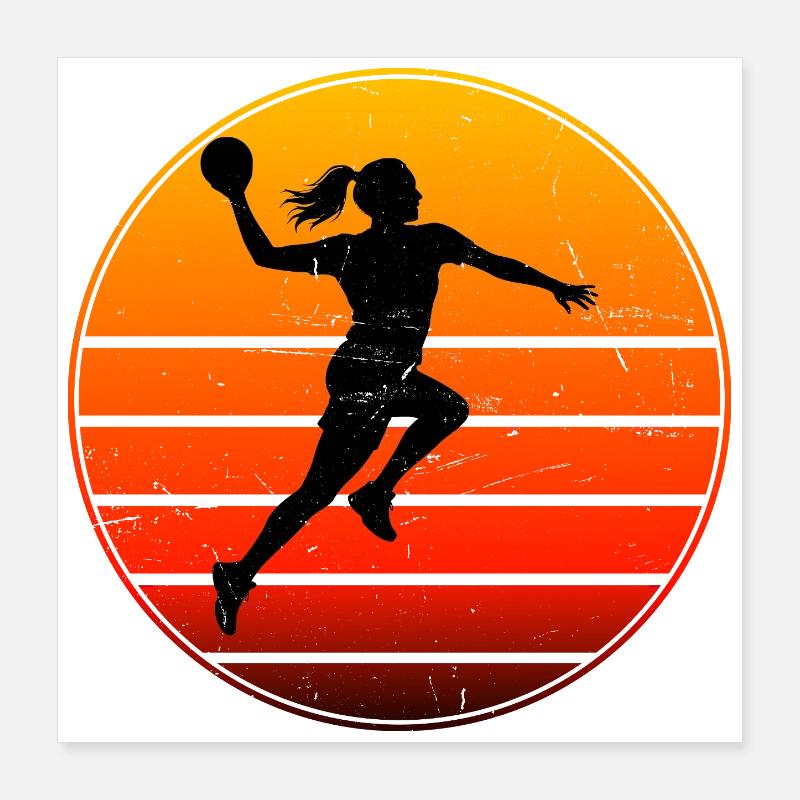 Les fans de handball s’assemblent ensemble Poster 40 x 40 cm