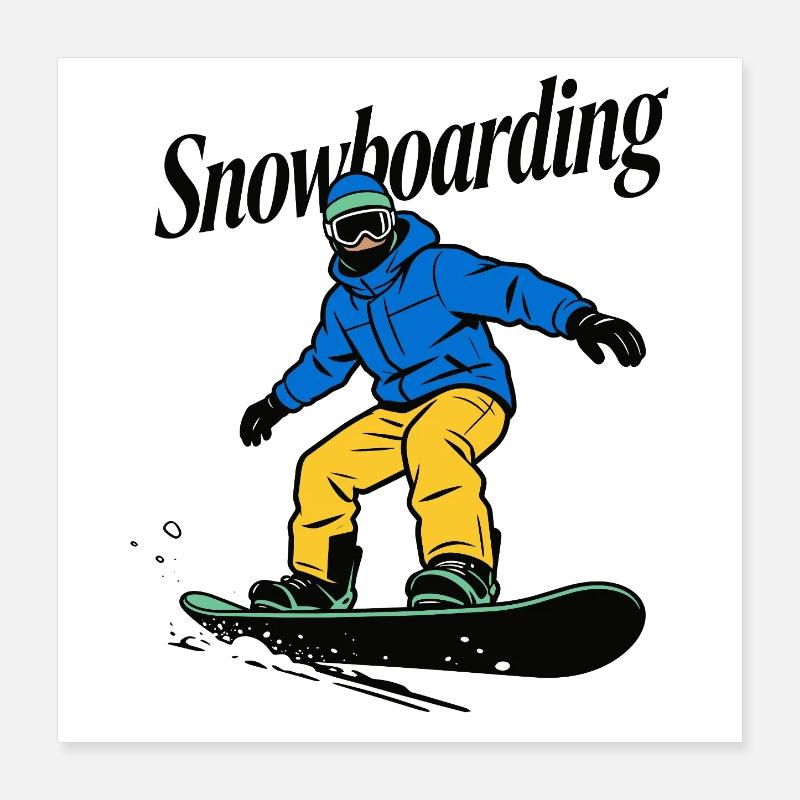 Snowboarder Poster 40x40 cm