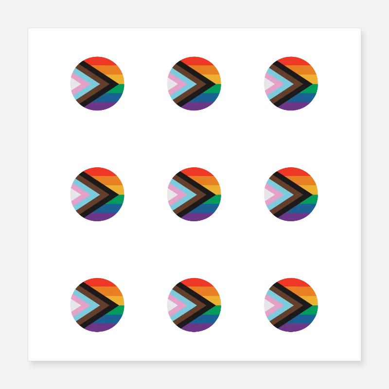 Pride Arrow Mosaic Poster 16" x 16" (40x40 cm)