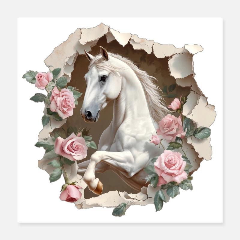 Cheval Poster 40 x 40 cm