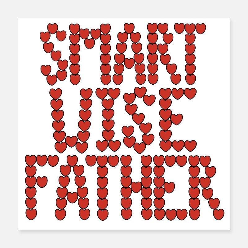 Père intelligent et sage Poster 40 x 40 cm
