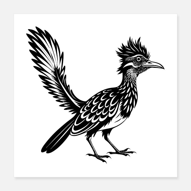 Großer Roadrunner Poster 40x40 cm