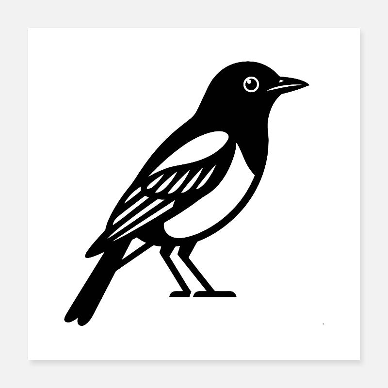Vogel Poster 40x40 cm