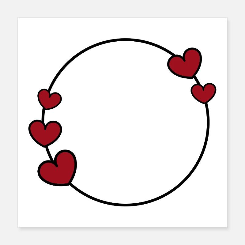 Heart Circle Poster 16" x 16" (40x40 cm)