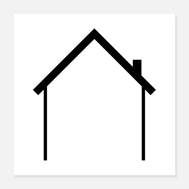 Résumé de la maison Poster 40 x 40 cm
