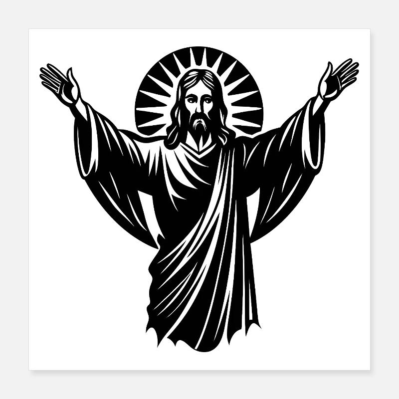 Jesus Poster 16" x 16" (40x40 cm)