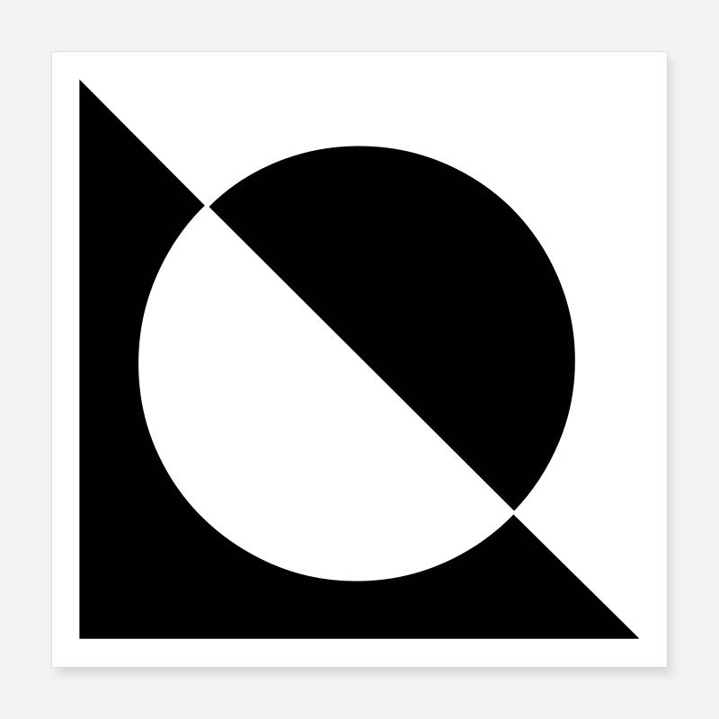 Black and white Poster 16" x 16" (40x40 cm)