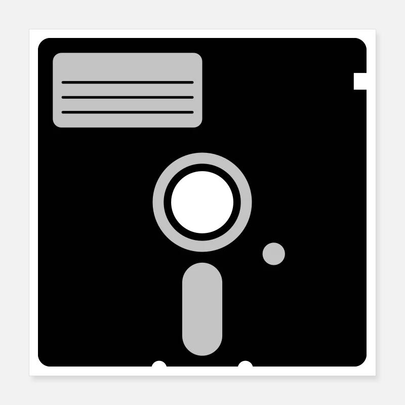 retro floppy disk Poster 40 x 40 cm