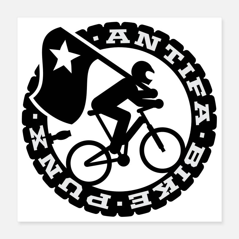 Antifa Bike Punks Poster 40 x 40 cm