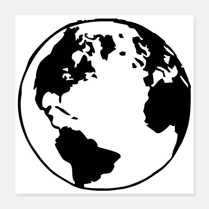 Le monde Poster 40 x 40 cm